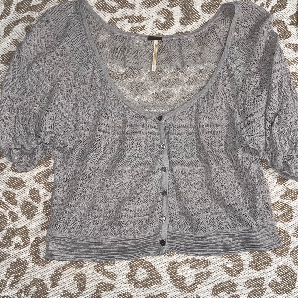 Free People Crochet Boho Lace Top